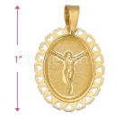 Oro Tex Gold Layered Jesus Charm