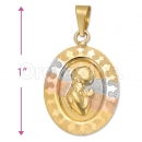 Oro Tex Gold Layered Tri-color First Communion Charm